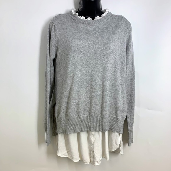 Seraphine Women's Shirt Sweater Combination Long Sleeve Stretch Maternity Size S - Picture 1 of 14